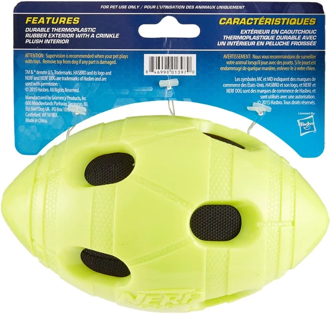 Nerf Dog Crunchable Football Dog Toy - Image 2
