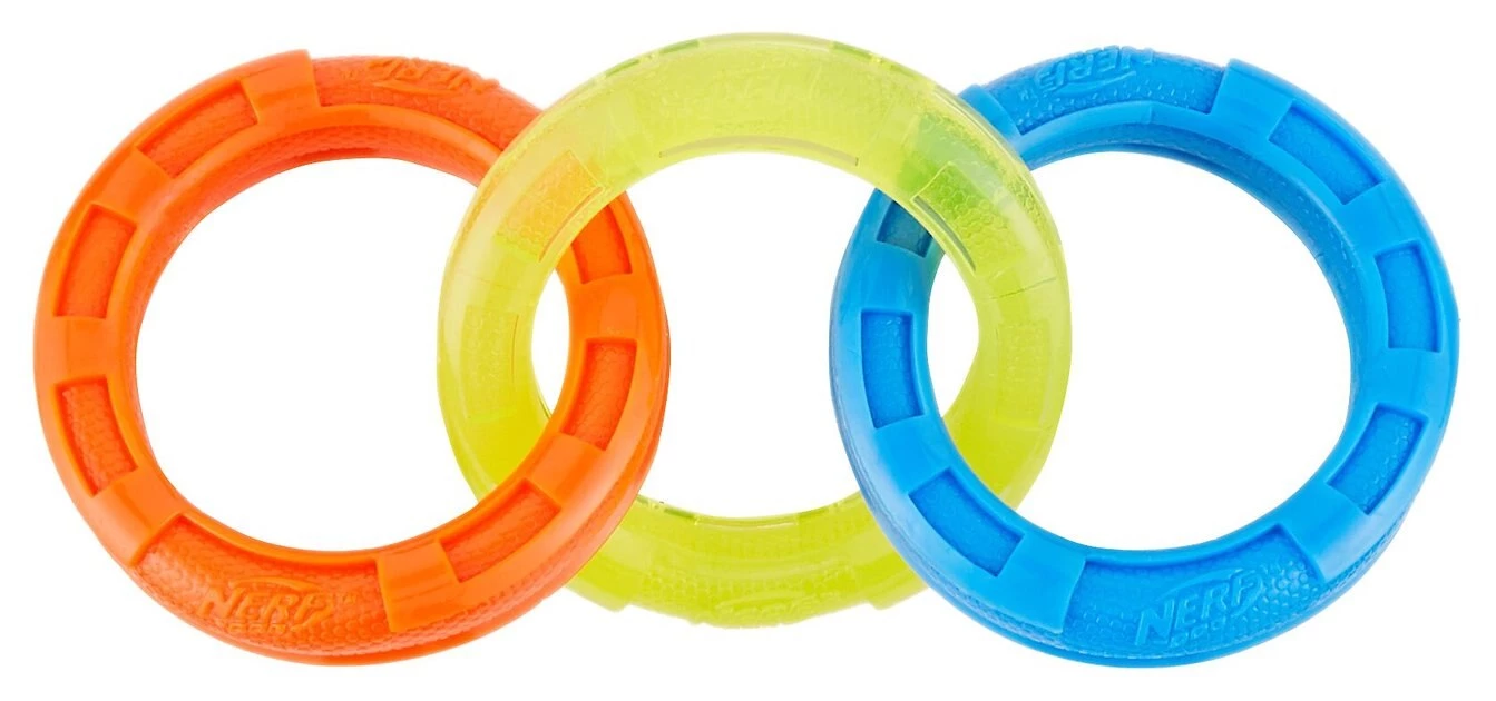 Nerf Dog Tuff Tug 3 Ring Dog Toy - Image 5