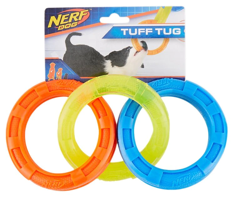 Nerf Dog Tuff Tug 3 Ring Dog Toy - Image 6