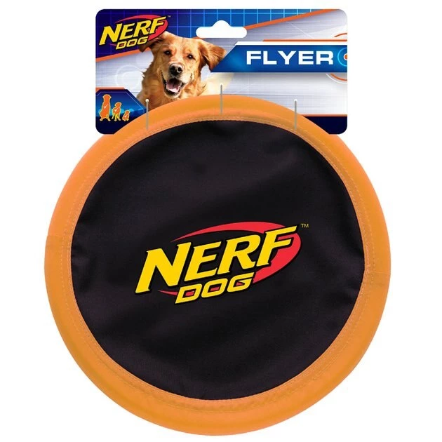 Nerf Dog Flyer Nylon Zone Flyer Dog Toy, 10-in