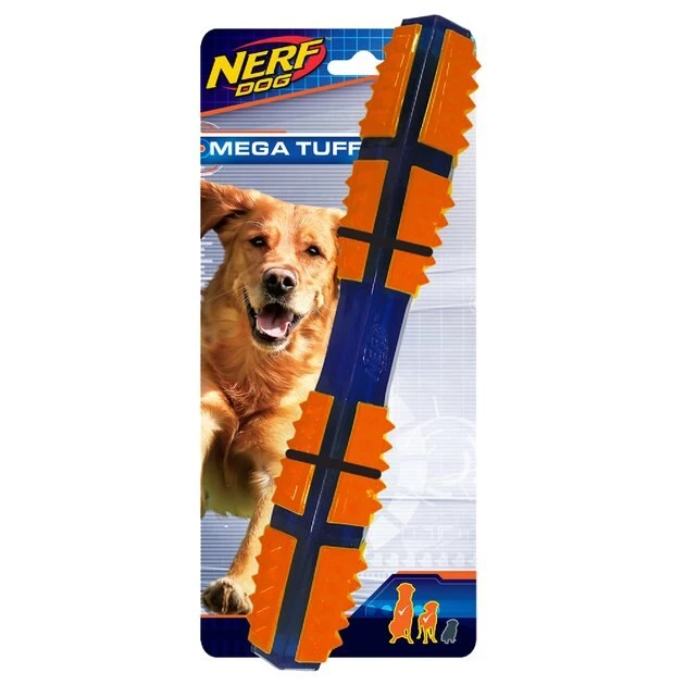 Nerf Dog Mega Tuff TPR Spike Stick Dog Toy, 11-in - Image 2