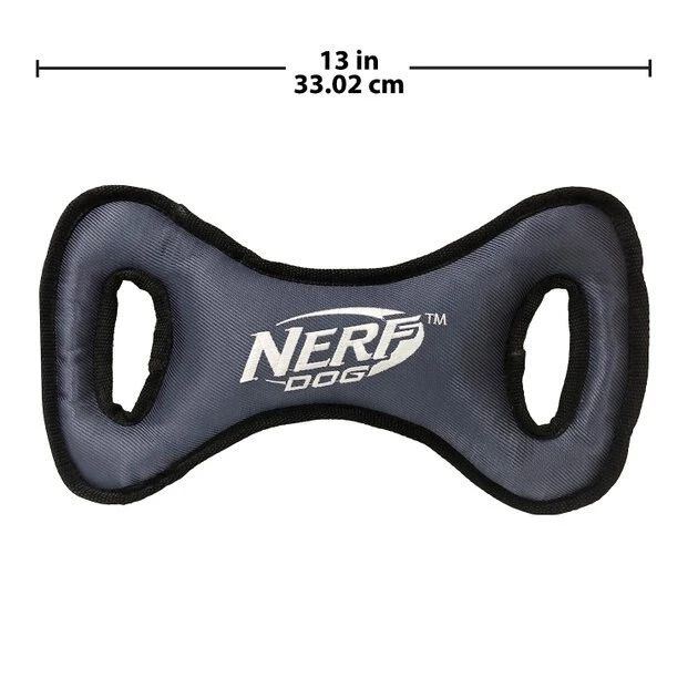 Nerf Dog Tuff Tug Foam Filled Nylon Plush Infinity Tug Dog Toy, 12.5-in - Image 3