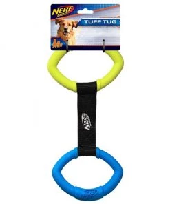 Nerf Dog Tuff Tug Two Ring Strap Dog Toy
