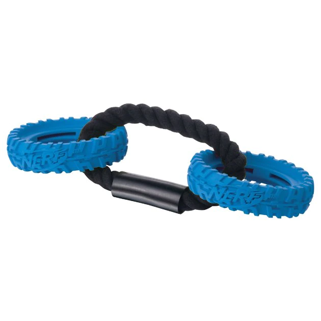 Nerf Dog Tuff Tag Tire Wheel Tug Dog Toy, 13-in - Image 2