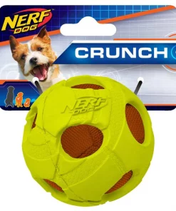 Nerf Dog Crunch Bash Ball Dog Toy, 2.5-in