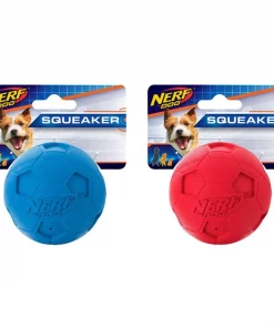 Nerf Dog Soccer Squeak Ball Dog Toy, 2.5-in, 2 count