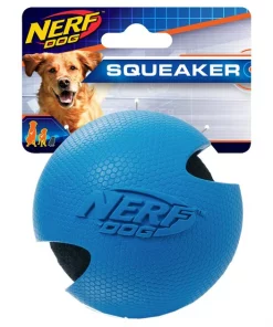 Nerf Dog Squeaker Classic Rubber Wrapped Tennis Ball Dog Toy, 3-in