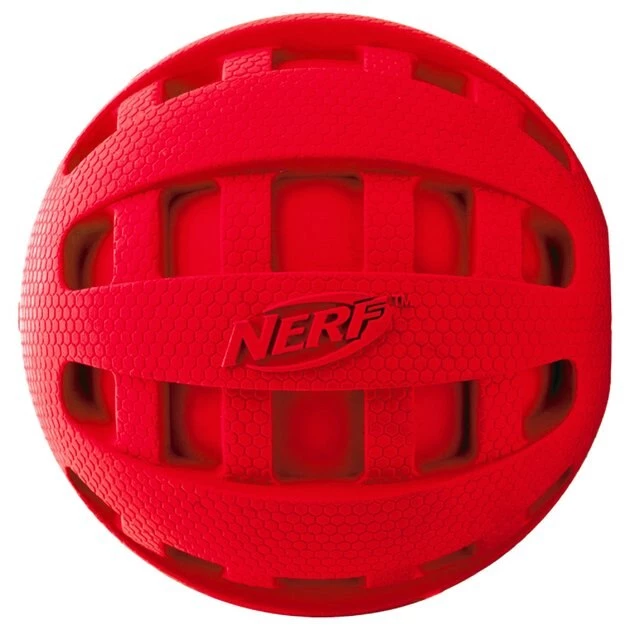 Nerf Dog Squeaker Checker Ball Dog Toy, 4-in - Image 2