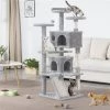 Yaheetech 55-in Plush Cat Tree & Condo