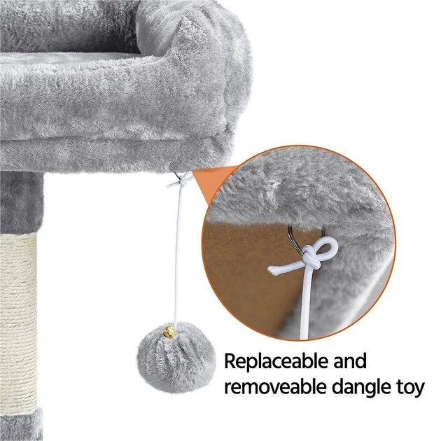 Yaheetech 61.5-in Plush Cat Tree & Condo - Image 6