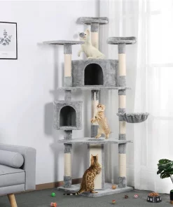 Yaheetech 79-in Plush Cat Tree & Condo