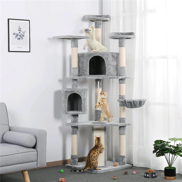Yaheetech 79-in Plush Cat Tree & Condo