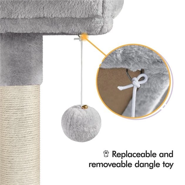 Yaheetech 60.5-in Plush Cat Tree & Condo - Image 6