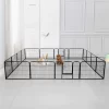 Yaheetech 16 Panel Dog Exercise Pen, Black