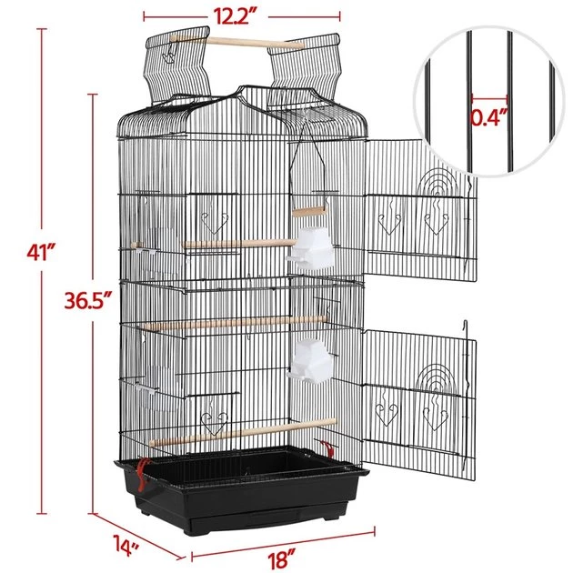 Yaheetech 36-in Bird Cage, Large - Image 4