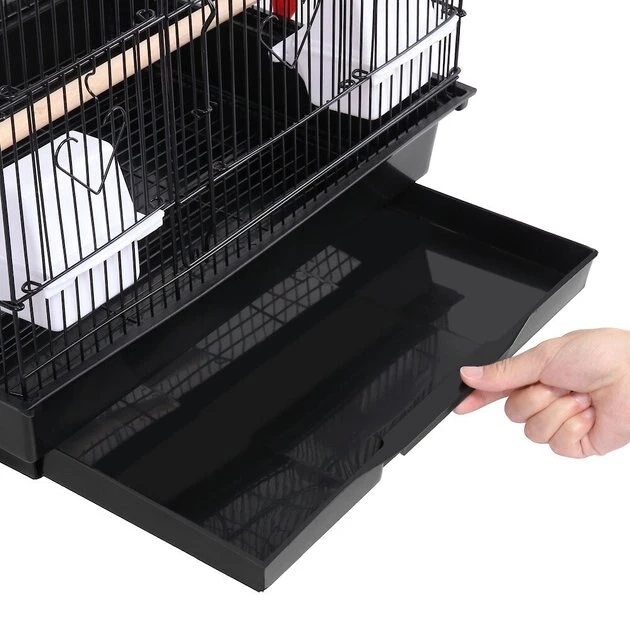 Yaheetech 39-in Parrot Bird Cage, Black, Large - Image 9