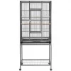 Yaheetech 53.7-in Parrot Bird Cage & Stand, Hammered Black, Large