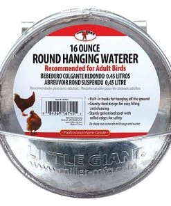 Little Giant Galvanized Round Hanging Poultry Waterer