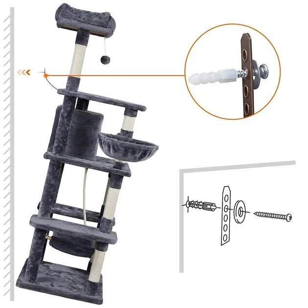 Yaheetech 69.5-in Multi-Level Cat Tree - Image 9