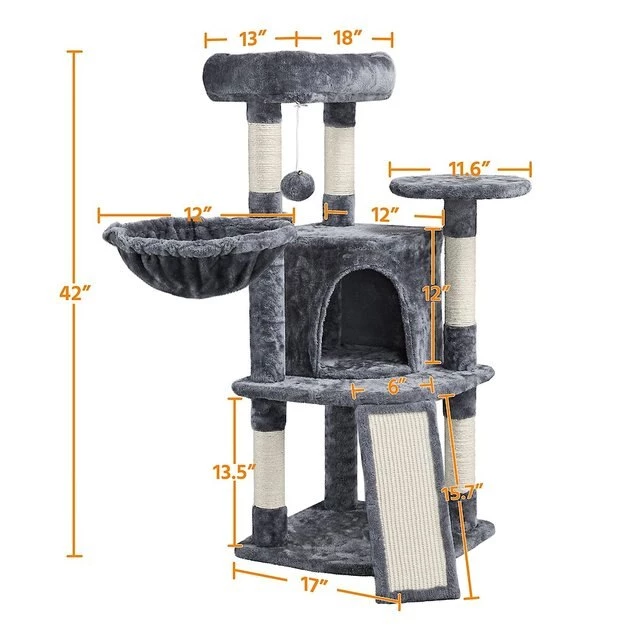 Yaheetech Professional 42-in Cat Tree - Image 2