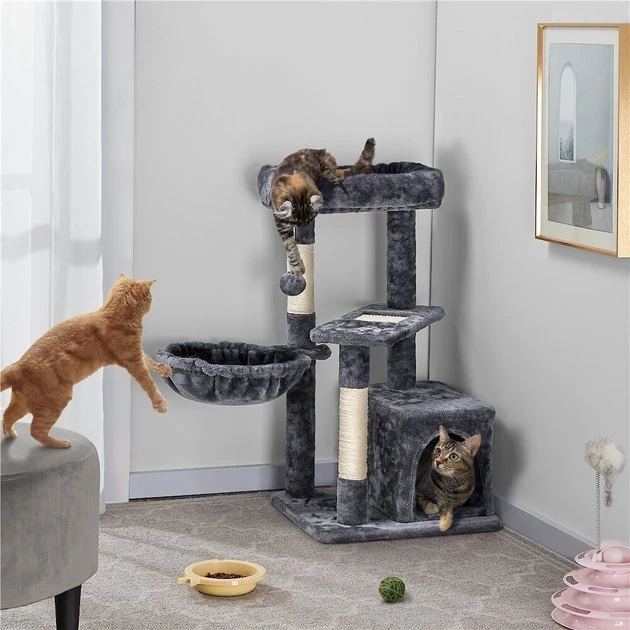 Yaheetech 33-in Plush Cover Cat Tree