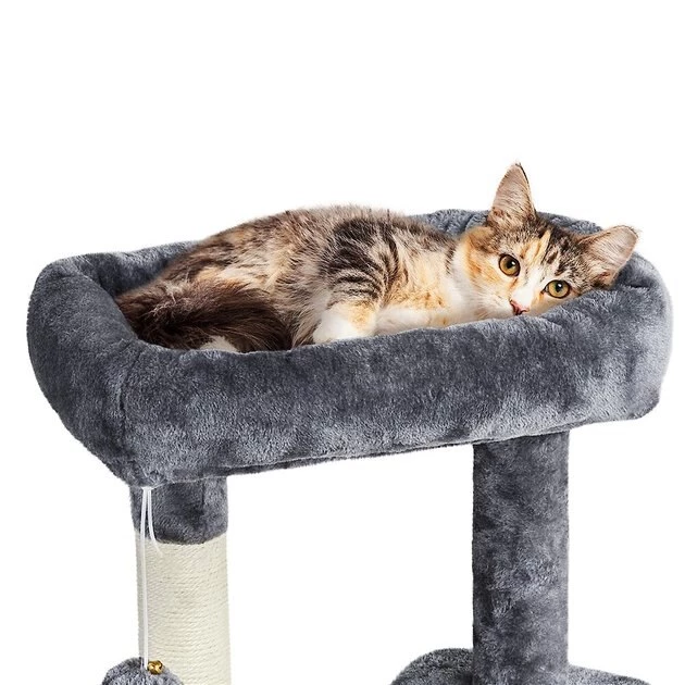 Yaheetech 33-in Plush Cover Cat Tree - Image 3