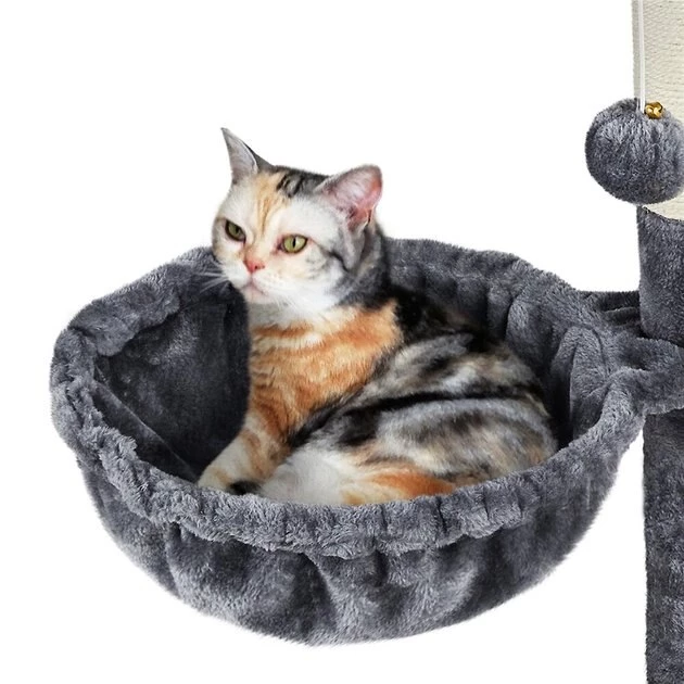 Yaheetech 33-in Plush Cover Cat Tree - Image 4