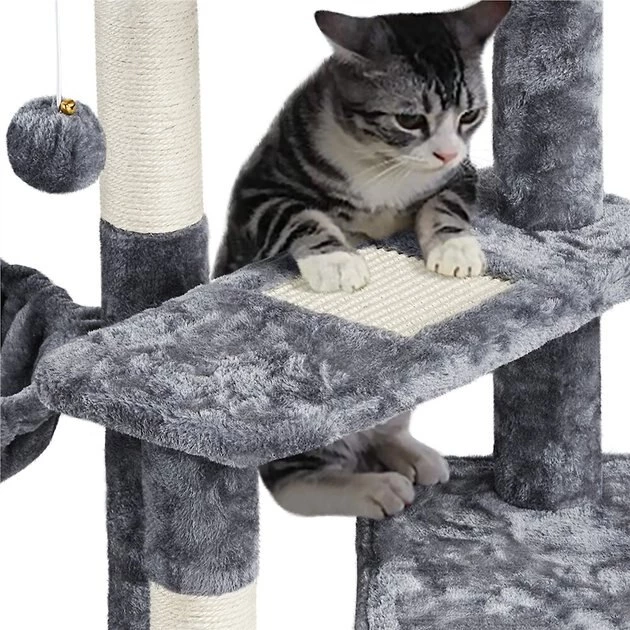 Yaheetech 33-in Plush Cover Cat Tree - Image 5