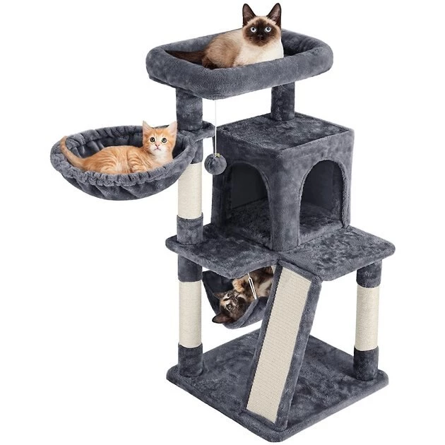 Yaheetech 40-in Cat Tower w/ Condo - Image 2