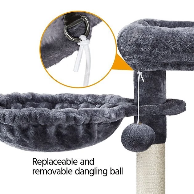 Yaheetech 40-in Cat Tower w/ Condo - Image 7