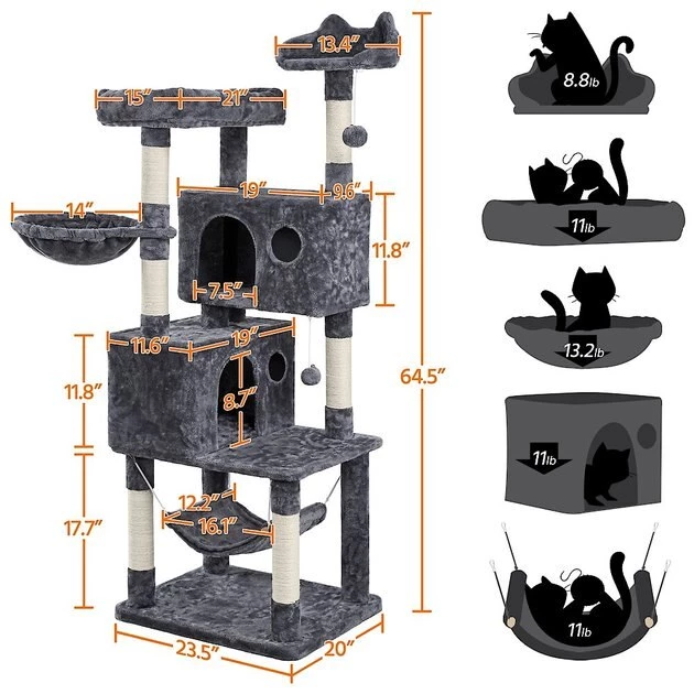 Yaheetech Multi-Level 64.5-in Cat Tree - Image 3