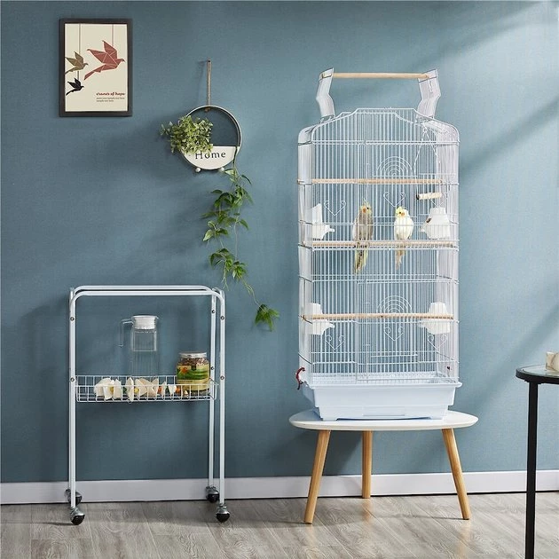 Yaheetech 64-in Open Top Metal Parrot Cage with Detachable Rolling Stand - Image 2