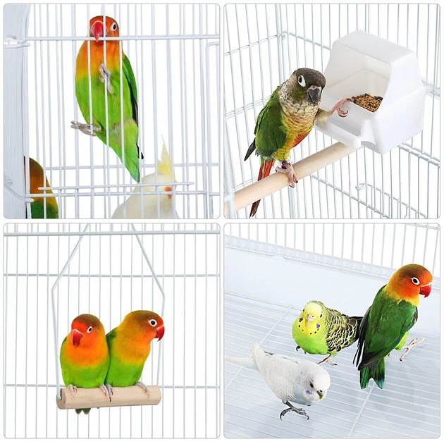 Yaheetech 64-in Open Top Metal Parrot Cage with Detachable Rolling Stand - Image 8