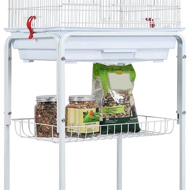 Yaheetech 64-in Open Top Metal Parrot Cage with Detachable Rolling Stand - Image 9