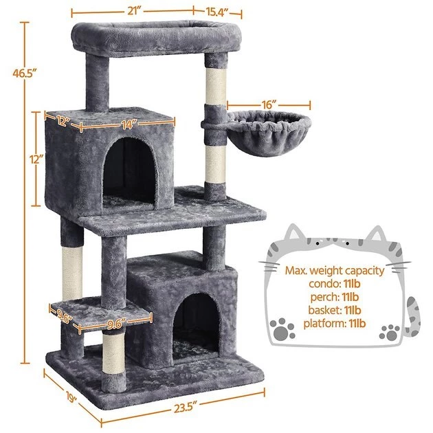 Yaheetech 46.5-in Plush Cat Tree - Image 3