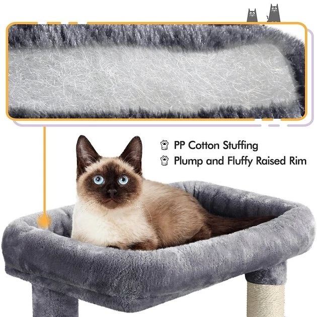 Yaheetech 46.5-in Plush Cat Tree - Image 4