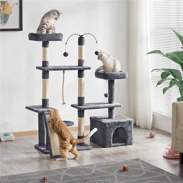 Yaheetech Activity Town 53.5-in Plush Cat Tree