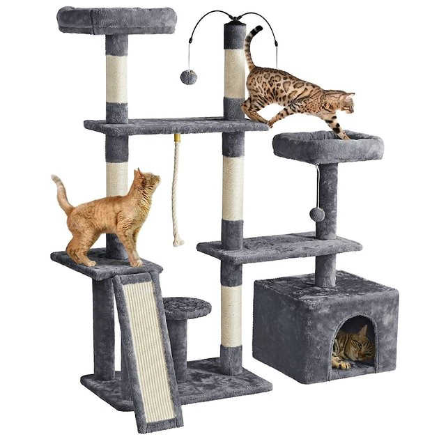 Yaheetech Activity Town 53.5-in Plush Cat Tree - Image 2
