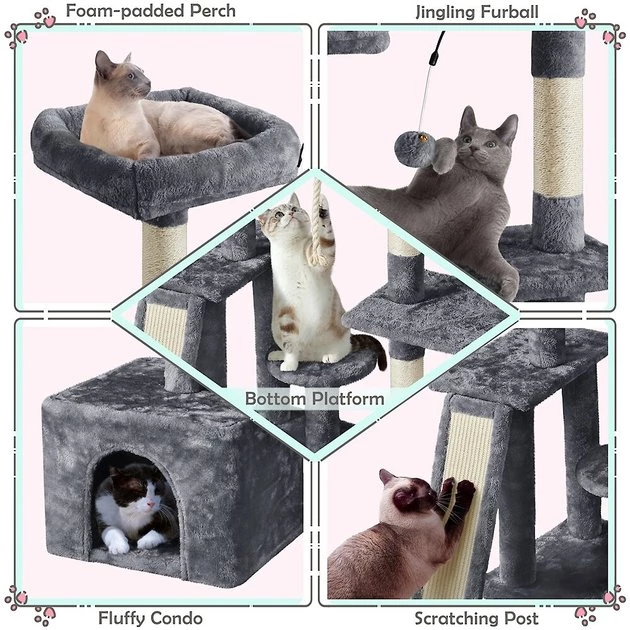 Yaheetech Activity Town 53.5-in Plush Cat Tree - Image 5