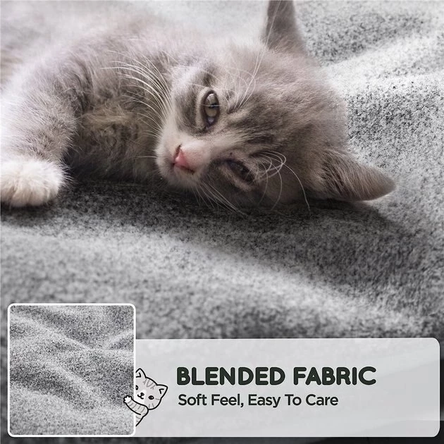 Yaheetech 35-in Felt Cat Tree, Light Gray - Image 6