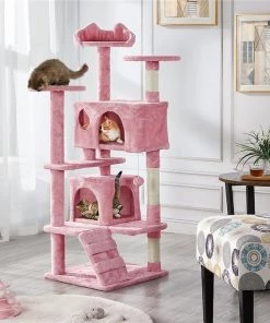 Yaheetech Multi-Level Kitten & Cat Tree, Pink