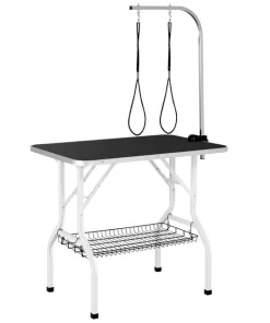 Yaheetech Folding Dog & Cat Grooming Table, Black
