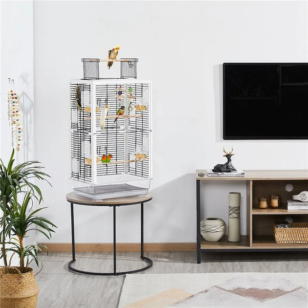 Yaheetech Open Play Top Bird Cage Transparent Parrot Cage - Image 2