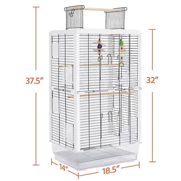 Yaheetech Open Play Top Bird Cage Transparent Parrot Cage - Image 3