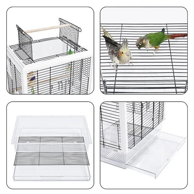 Yaheetech Open Play Top Bird Cage Transparent Parrot Cage - Image 4