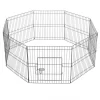 Yaheetech 8 Panel Dog Playpen, Black