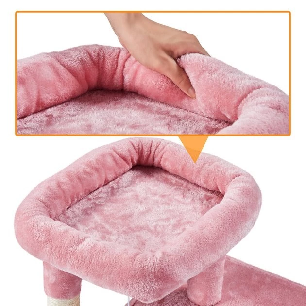Yaheetech 36-in Cat Tree Tower, Pink, Large - Image 6