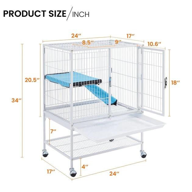 Yaheetech 1-story Removable Ramp & Platform Small Pet Cage, 34-in - Image 2