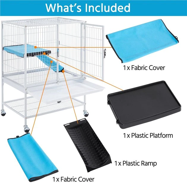 Yaheetech 1-story Removable Ramp & Platform Small Pet Cage, 34-in - Image 4