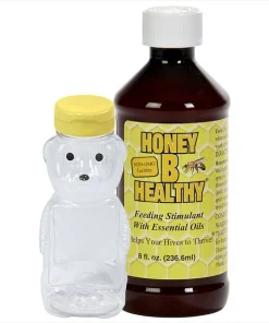 Little Giant Bear Bottles, 12-oz bottle, 12 count + Bee Feeding Stimulant, 8-oz bottle